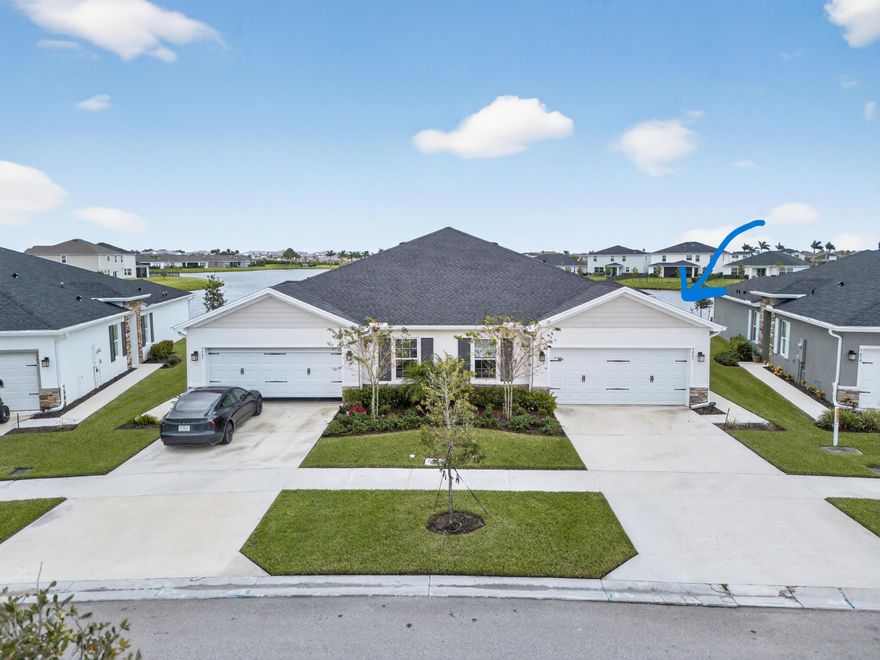 Welcome to this stunning 3-bed, 2-bath home designed for both comfort and style. The open-concept floor plan is perfect for entertaining, featuring a modern kitchen with quartz countertops, stainless steel appliances, and a large island that flows seamlessly into the spacious living and dining areas. Step outside to the screened-in patio and take in the breathtaking lake views and beautiful sunrises, creating the perfect setting for morning coffee or relaxing evenings. This home also offers a 2-car garage, ample storage, and a thoughtfully designed layout that maximizes functionality and everyday living. Located in a highly sought-after community with resort-style amenities including pickleball, basketball, tennis, a clubhouse, game room, and sparkling pool, this home truly offers it all.