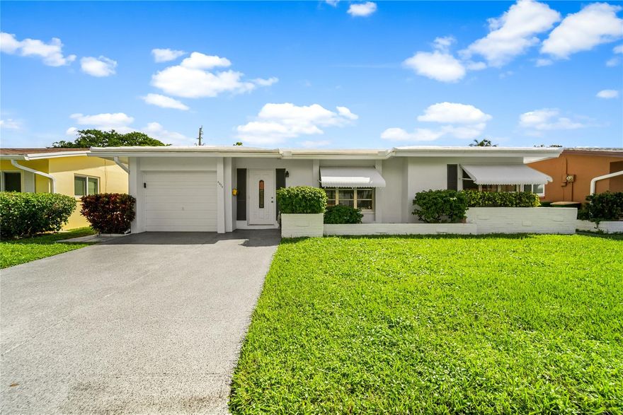 Welcome to Mainlands of Tamarac, a beautifully maintained 55+ community offering comfort and convenience. This charming 3-bedroom, 2-bathroom home stands out with its spacious layout, brand-new carpet and new A/C for peace of mind. Enjoy a bright living area, an inviting kitchen, and generous bedrooms filled with natural light. Step outside and you’re just steps from the community pool, perfect for relaxing or socializing with neighbors. Mainlands of Tamarac is known for its peaceful streets, friendly atmosphere, and low-maintenance lifestyle, all for the best value in Broward County. Don’t miss this opportunity to live the Florida lifestyle at an unbeatable price!