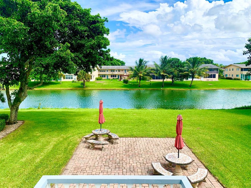 PRICE IMPROVEMENT *RARE WATER VIEW, CORNER, 1ST FL. BRIGHT & AIRY WITH WINDOWS IN EVERY ROOM WITH EXTRA 1/2 BATH. TILED THROUGHOUT with CENTRAL AC. GREAT CLOSET SPACE WITH A BONUS LARGE PANTRY CLOSET. LOCATED IN A SOUGHT AFTER AREA WITHIN CENTURY VILLAGE. COMMUNITY HAS A PLETHORA OF AMENITIES. PROXIMITY TO BEACHES, DOWNTOWN WPB, RESTAURANTS, PBI AIRPORT. A SLICE OF PARADISE FOR SURE!