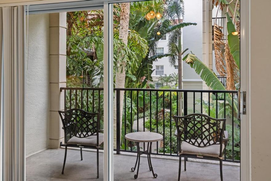 East-facing,light filled, furnished/turnkey corner unit with tranquil green garden views, located on the 2nd floor with convenient garage parking.  Rare 2 bed, 1 bath featuring new AC System in 2024, huge walk in closet, washer/dryer inside unit, garage parking spot plus guest parking.   Situated in a premier Intracoastal community in South Boynton Beach with a resort-style pool on the Intracoastal Waterway, stunning clubhouse entry, billiards room, business center, and newly equipped fitness center, car wash area by Bldg 4. Preserve boardwalk to the intracoastal and on-site management. Pet friendly with immediate leasing allowed.  Ideally located just minutes to downtown Boynton Beach and Delray Beach shops and restaurants, and only 1 mile to the beach