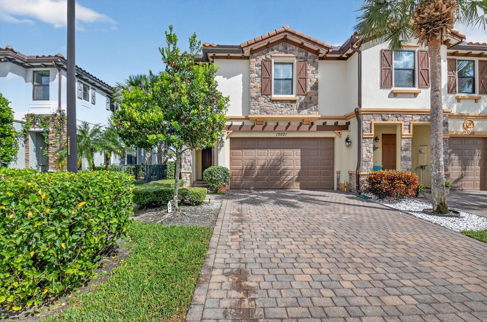 Enjoy stunning lake views in the gated community of Cambria Parc.Located on the Delray Beach/Boynton Beach border, this spacious corner townhome--built in 2017 features 4 bedrooms, 3.5 bathrooms, and a 2-car garage.Inside, you'll find impact windows, soaring ceilings, recessed LED lighting, upgraded ceiling fans, and an open-concept kitchen with quartz countertops and ample cabinetry. Upstairs, all four bedrooms feature plantation shutters. The primary suite offers a walk-in closet, dual vanities, a large shower, and a separate soaking tub.Step outside to a beautifully extended paver patio overlooking beautiful lake views--perfect for relaxing or entertaining.Cambria Parc offers a swimming pool, lakeside gazebo, playground, walking paths and more.