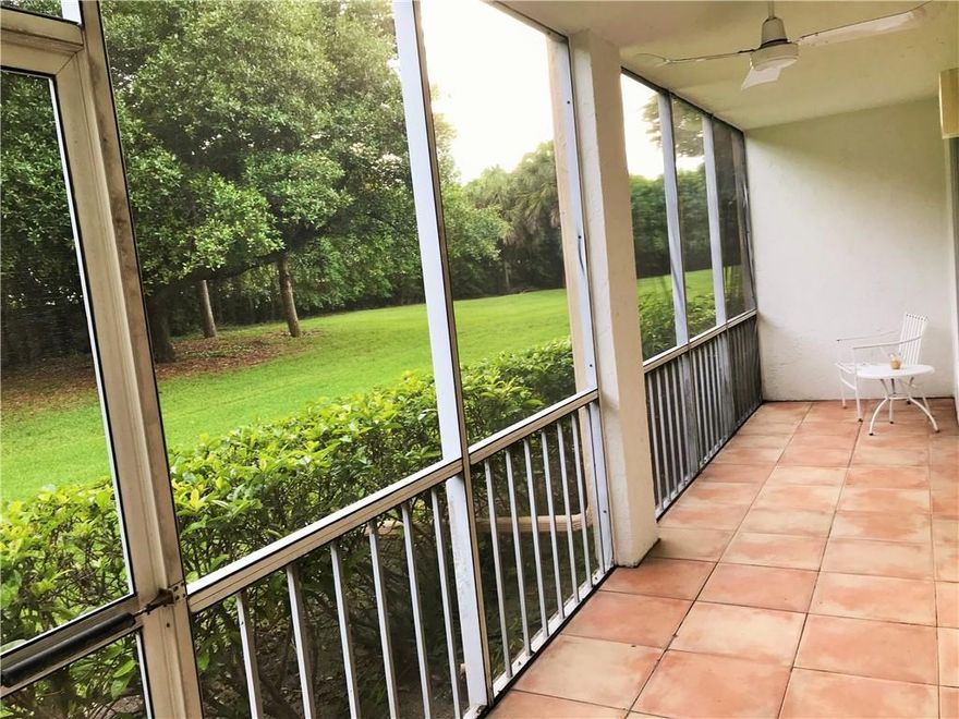 TRANQUIL Garden View from this Freshly Painted GROUND FLOOR 1/1 PLUS HALF BATH with TILE ON DIAGONAL THRU-OUT Except Bedroom and 2017 A/C.  FURNITURE INCLUDED and SELLER WILL CREDIT BUYER $500 TOWARDS CARPETING. Short Walk to POOL/TENNIS/PICKLEBALL. Gated, Bus Service within and outside the Community, Fitness, Theater, Restaurant and More. ASSOCIATION REQUIRES ONE OCCUPANT 55+ AND 20% DOWN. Information Deemed Reliable but, Not Guaranteed.