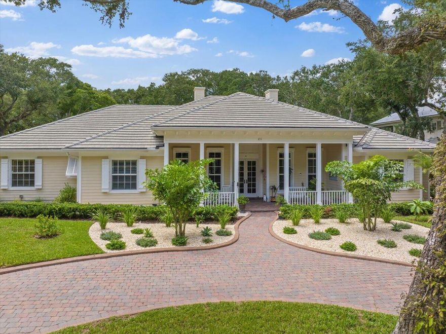 Step into coastal elegance with this 4 bed, 5 bath, den & flex room estate offering 4000+ sq ft of luxurious living. A 2024 Juneberry kitchen with propane cooktop anchors the home, paired with 2020 roof, new ACs (2024), 24kW Generac, and impact windows. Outdoors, enjoy a resurfaced pool (2025), lush landscaping (2025), and dual driveways. Nestled in a prestigious ocean-to-river gated enclave with private dock, oceanfront beach house, and resort clubhouse with gym, pool & tennis.