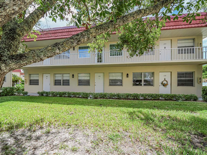 Why rent when you can own! This 1-bed 1.5-bath is perfect for vacationing or scaled down living in the resort style community of Vista Royale. Corner unit, Roof 2022, vinyl flooring, newer hot water heater and best of all it comes fully turn-key. All you need are your suitcases. As a 55+ community all maintenance and amenities are included. Play golf on the communities 27 hole course, tennis, pickleball, enjoy walking trails, bike trails or relax in one of the communities 3 pools. With the active clubhouse and restaurant there is always something to do! Close to beach, shopping & medical. Room sizes approx.