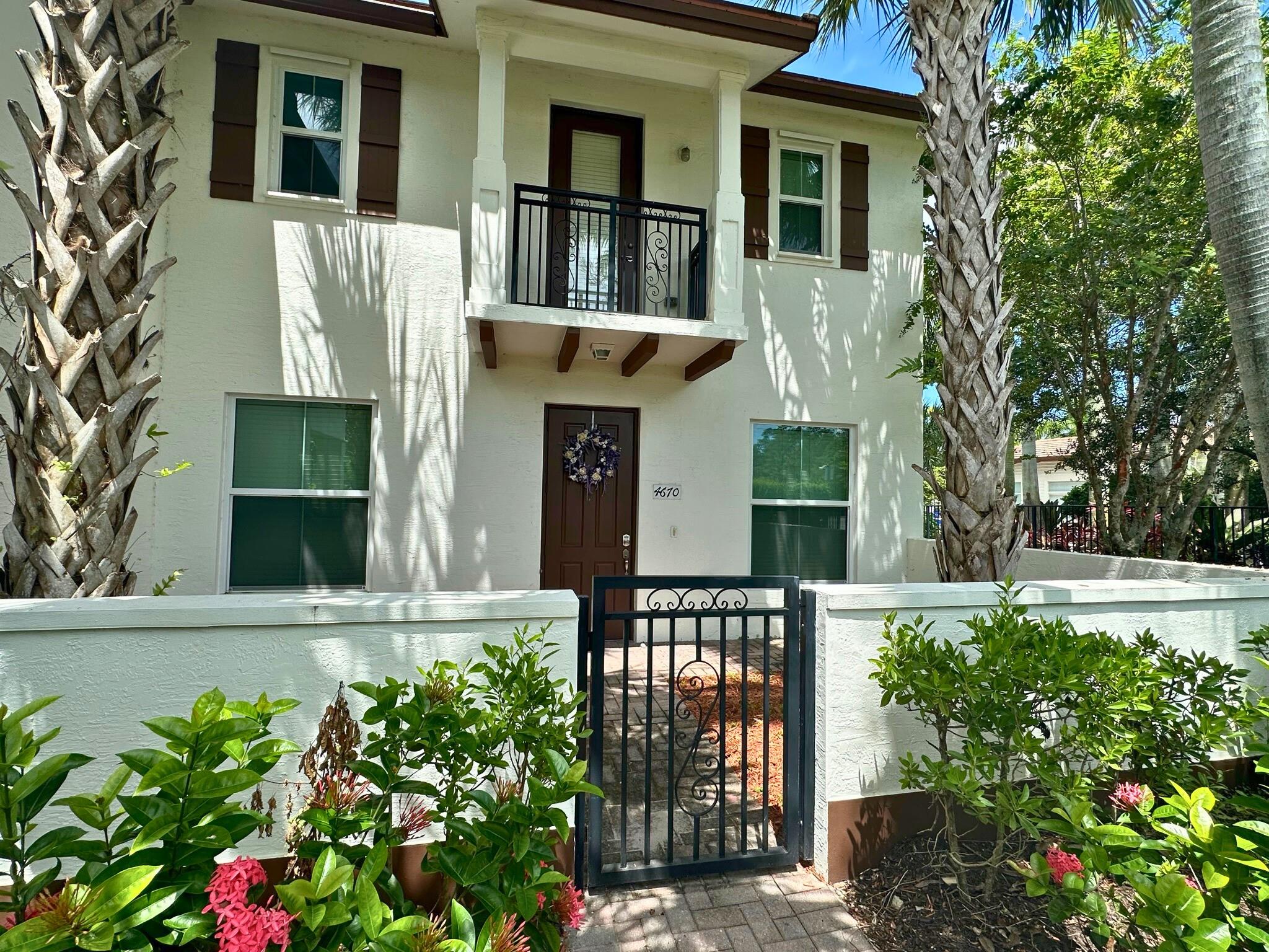 A beautiful 3/2 Townhouse located in the highly desirable Paloma Lakes in Coconut Creek. This townhouse is spacious with a full bathroom downstairs and a bonus room downstairs that can be converted into a 4th bedroom or office. 3 bedrooms and the laundry are upstairs. A large two-car garage with access to the main living areas. Near the Promenade mall and Monarch High School. Easy access to all major roads.