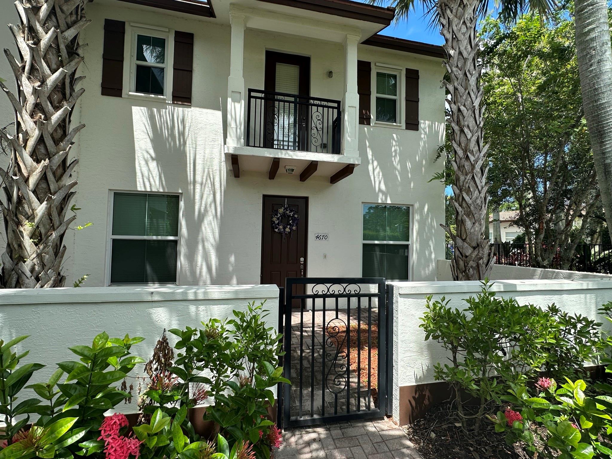 A beautiful 3/2 Townhouse located in the highly desirable Paloma Lakes in Coconut Creek. This townhouse is spacious with a full bathroom downstairs and a bonus room downstairs. 3 bedrooms and the laundry are upstairs. A large two-car garage with access to the main living areas. Near the Promenade mall and Monarch high school. Easy access to all major roads.