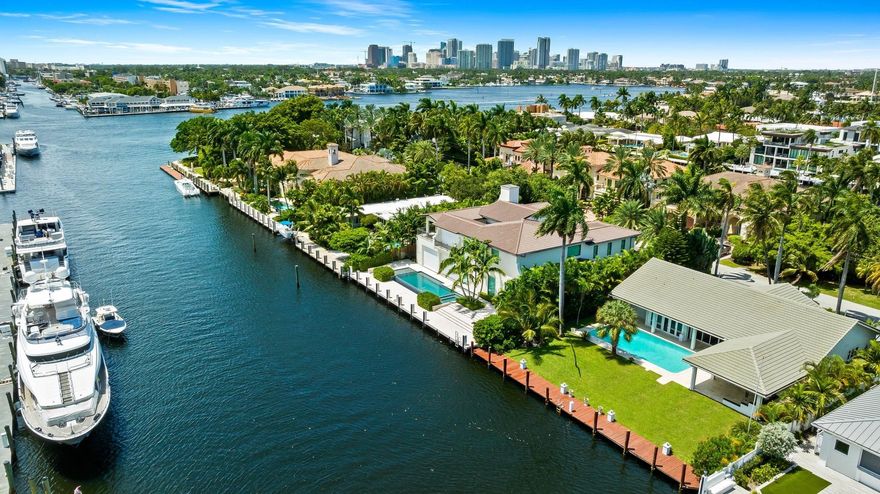Warm gracious family home in the yachting Mecca of southeast Florida's exclusive enclave of Harbor Beach. Pride of ownership in this light and bright residence with a southern exposure. Split open floor plan leading to spacious terrace and pool area perfect for entertaining. 95 foot dock for your yacht with a wide turning basin and high elevation in land. Spectacular location just minutes to the ocean. Upgrades to kitchen, plumbing, hurricane impact windows and hardwood floors throughout. Neighborhood features security, private marina and beach club. A pleasure to show.