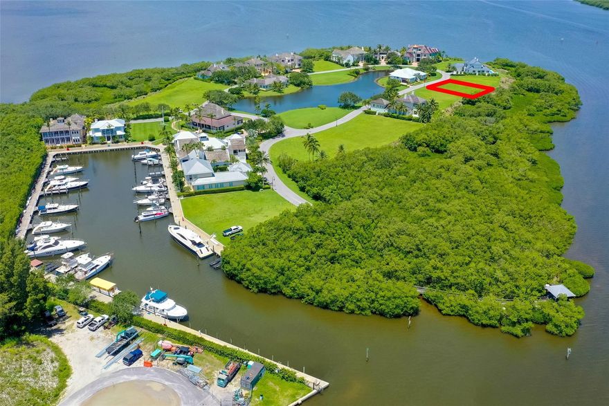 Build your Dream Home in the Exquisite  Marsh Island Yacht Club! Estate Lot includes 65 foot Dock/slip in neighborhood marina with full time Dockmaster + lot/future home site has 102 feet of Eastern Riverfront views, gorgeous Clubhouse and glorious Resort Ambiance! Minutes from Sebastian Inlet & World Class Sport Fishing. Ideal site for your legacy property within the waterfront enclave of Marsh Island. Very few opportunities left to build on riverfront land within the county for under $1m.  Minutes to beaches, Disney resort, Grand Harbor Beach Club & shops/services + more.