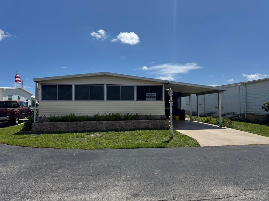 Beautifully maintained 2-bedroom, 2-bath mobile home located in the highly desirable Jamaica Bay community. This charming home features a double screened porch, perfect for relaxing, entertaining, and enjoying the Florida breeze year-round.  NO LAND LEASE, Very Low Monthly HOA only $270, offering incredible value in this sought-after 55+ gated community. Residents enjoy a low-maintenance lifestyle with fantastic amenities including 2 pools, clubhouse, pickleball courts, billiards, bocce ball, bingo, and numerous social activities. all measurements are approximate. Call the listing agent today to schedule your private tour.
