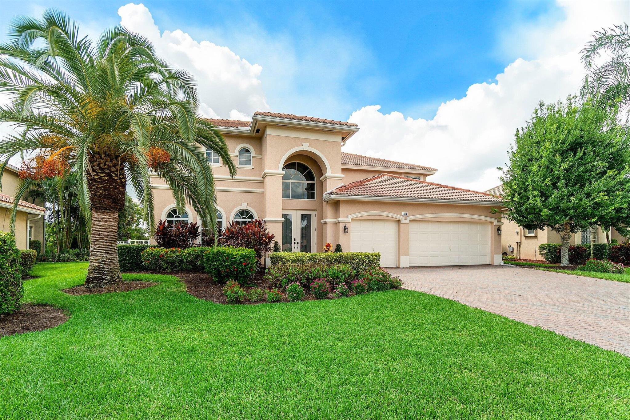 Tranquil lakefront home residing in Legacy Cove of Stuart. This Brookfield model commands Southern exposure and offers 3,646 square feet of living space, four bedrooms, study, three full bathrooms, powder room along with an expansive loft. Finishes and noteworthy attributes; impact windows throughout, new double impact front door, freshly painted interior throughout, new fans, dual vanity primary bathroom with separate water closet, new commodes, salt chlorinated pool and spa with new cell and motherboard and a three car garage complete with dedicated Level 1 and Level 2 EV receptacles.