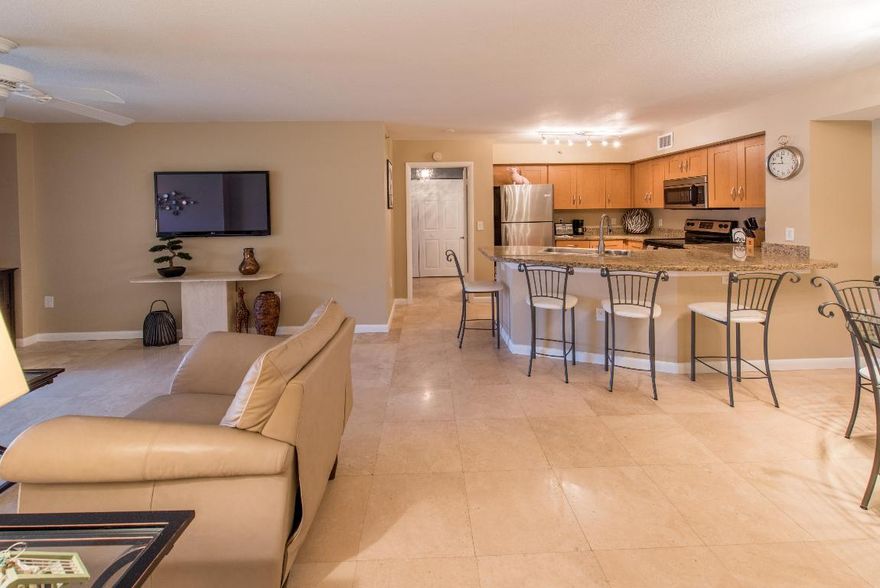 Quick approval! 24 hr turn around on all offers! Stunning FURNISHED (unit must remain furnished) 2/2 condo with office-nook. Marble flooring, granite countertops, stainless steel appliances, meticulously maintained unit. Community features guard gated entry, prime central boca raton location close to ''A'' rated schools, shopping, fine dining and entertainment.