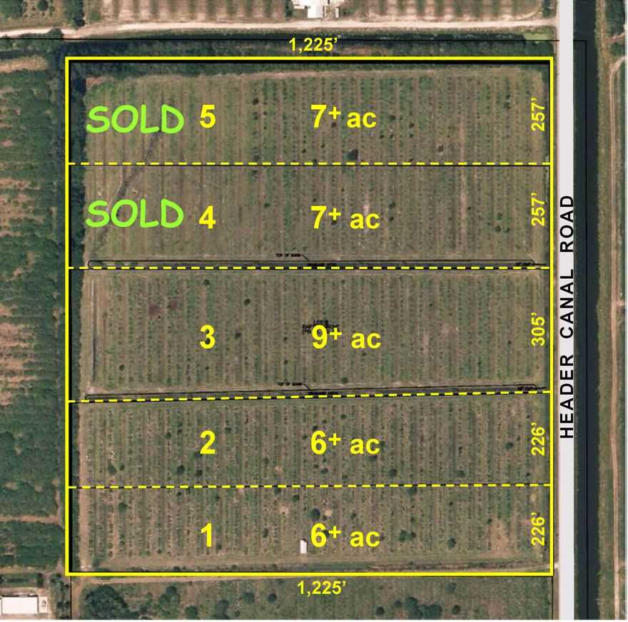 This is Lot 2. There are five adjacent lots available that range in size from 6.165ac to 9.022ac. They are laser leveled pasture lots, each with paved road frontage on Header Canal Rd.
NO Homeowners Association or Fees! 
~ See BROCHURE for clarification of lot sizes, exact locations and prices.~