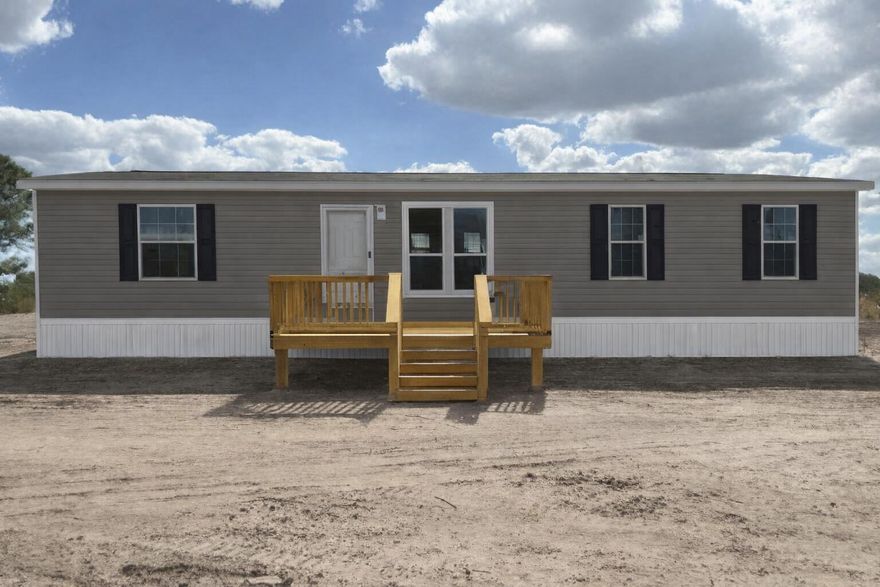 Don't miss this opportunity to own a brand-new Champion Embrace model offering 1,493 sq ft of thoughtfully designed living space—with the option to add a fence for added privacy and functionality, plus $8,000 toward buyer closing costs! This beautifully designed home features an open-concept layout centered around a large kitchen island—perfect for entertaining—along with ample cabinetry and a seamless flow into the dining and living areas. Sliding glass doors off the dining space provide easy access to the backyard, creating great indoor-outdoor living potential. The spacious primary suite offers a private retreat with a luxurious bath that includes a soaking tub, separate shower, dual sinks, and a large walk-in closet. Designed for both comfort and functionality, this home showcases  modern finishes, energy-efficient construction, and move-in ready convenience—all backed by a full manufacturer warranty for peace of mind. Situated on 1.25 acres with Residential Agricultural zoning, there's plenty of room to spread out—bring your animals, toys, and future plans. Enjoy the freedom, space, and flexibility buyers are looking for with no HOA restrictions. New construction, land, incentives, and freedom—this one checks all the boxes. Schedule your showing today!