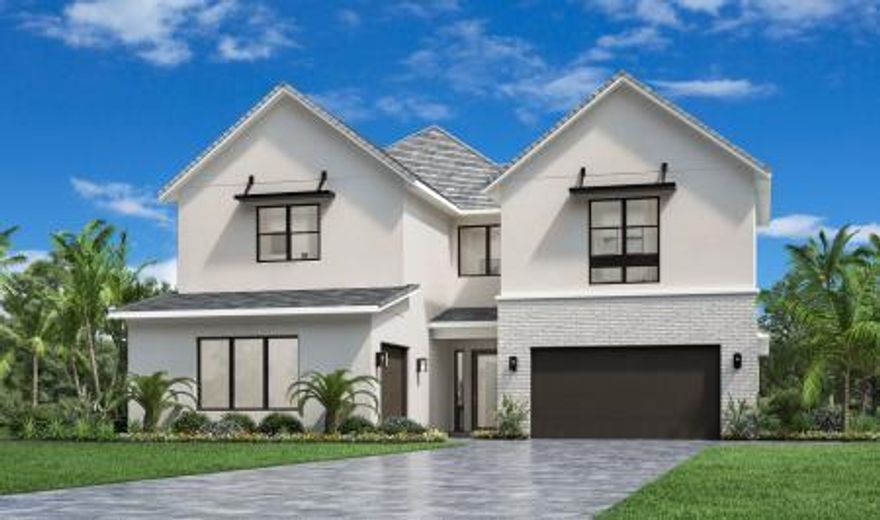 The Inlet home design features gorgeous indoor and outdoor spaces ideal for entertaining and everyday living. The welcoming foyer offers views into the heart of the home, including a soaring two-story great room and a stunning covered lanai beyond. Open to a bright casual dining area, the well-appointed kitchen features a spacious island, a walk-in pantry, and plentiful counter and cabinet space. The serene primary bedroom is enhanced by a roomy walk-in closet and a luxurious bathroom with dual vanities, a free-standing tub, a large shower, and a private water closet. The second floor reveals sweeping views of the first floor and a versatile loft. Two secondary bedrooms share a full hall bath with a separate vanity area, and one offers a private bath