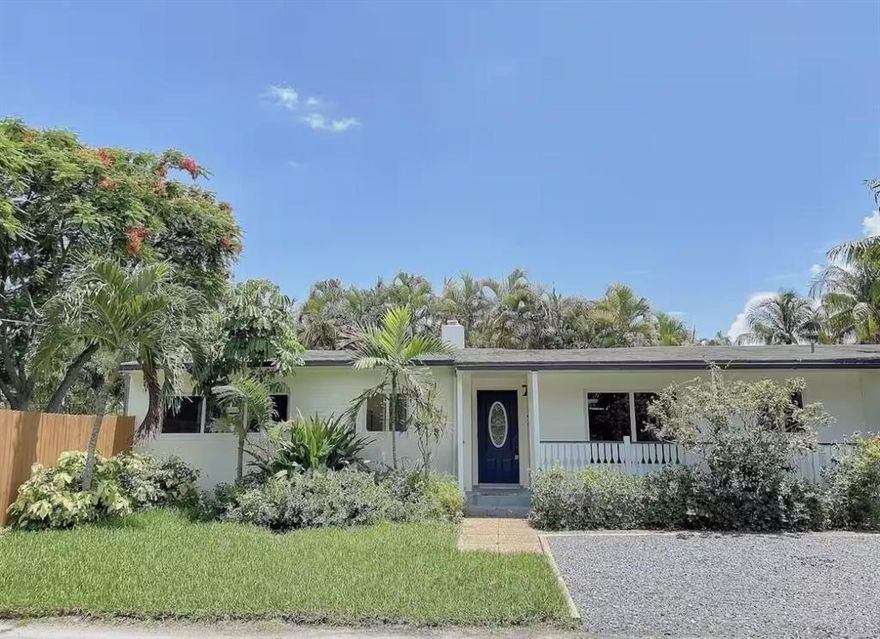 Recently remodeled single-family home with a stylish upgrades and unbeatable location, just minutes from the beach, Las Olas and Wilton Manors. This spacious 2/1 house has an open layout, brand-new kitchen with quartz countertops, stainless steel appliances and modern cabinetry. Updated bathrooms with elegant fixtures and finishes. New flooring throughout for a fresh, clean look. Private fenced backyard perfect for relaxing or entertaining. Driveway + guest street parking available. Pet-friendly. Entrance is from NE 14th Street