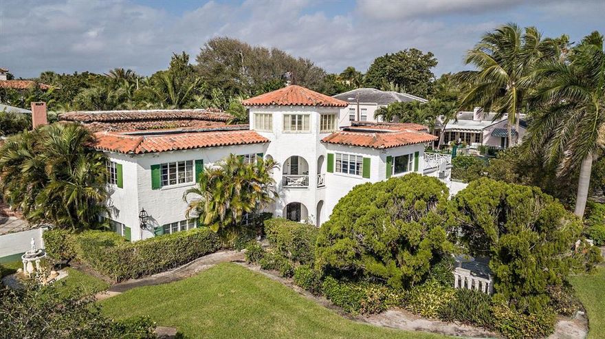 Amazing Historic El Cid Waterfront Property! Built in 1910 with a grand history & prominently situated on an estate sized lot. Opportunity abounds to restore & enjoy this phenomenal 5BR/5.5BTH Mediterranean style home with garage & panoramic water views. Possibly subdivide property for its development opportunity. Exquisite original details remain throughout, from the formal curved staircase entry, to the 34 foot living room & beamed ceiling dining room. Huge master bedroom suite, original tiled bathrooms & gleaming oak floors throughout. East exposure built to capture the incredible waterfront breezes. The home has a new roof, over 5100 sq ft, 2 car garage, heated pool & completely walled. Large windows, French doors, stone patios & filled with charm. First time on market in 40 years!