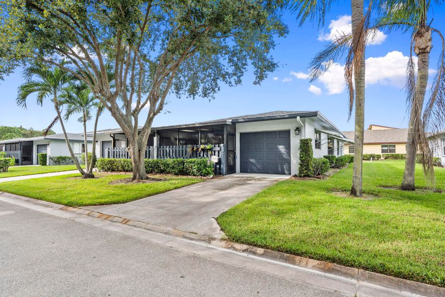 Welcome to easy Florida living in this charming condo located in a vibrant, amenity-filled community. Freshly painted with crown molding and plantation shutters. Enjoy spacious closets, and a remodeled master bathroom with granite vanity. Relax on your private screened porch or enjoy the active clubhouse featuring a heated pool, tennis court & shuffleboard. Savannahs is a pet friendly community with no age restrictions. 675 credit score required through Transunion.