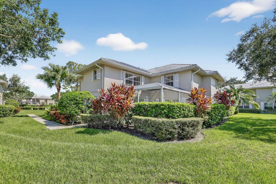 Discover this charming 2 bedroom townhouse in a beautifully landscaped, manned gated community in a great location. The townhouse has a living & dining area filled with natural light. The kitchen features ample cabinet space, appliances and sliding glass doors out to the large screened in patio, ideal for morning coffee or evening gatherings. Upstairs, two bedrooms offer privacy and tranquility, each with large closets for plenty of storage. The primary bathroom has a walk in shower and the 2nd bathroom provides a tub and shower. Additional amenities include a powder room on the main level, in-unit washing machine & dryer and assigned parking. Roof 2018. Enjoy the amenities which include a large swimming pool, a playground, tennis and pickleball courts, horseshoe pit & bocce ball courts