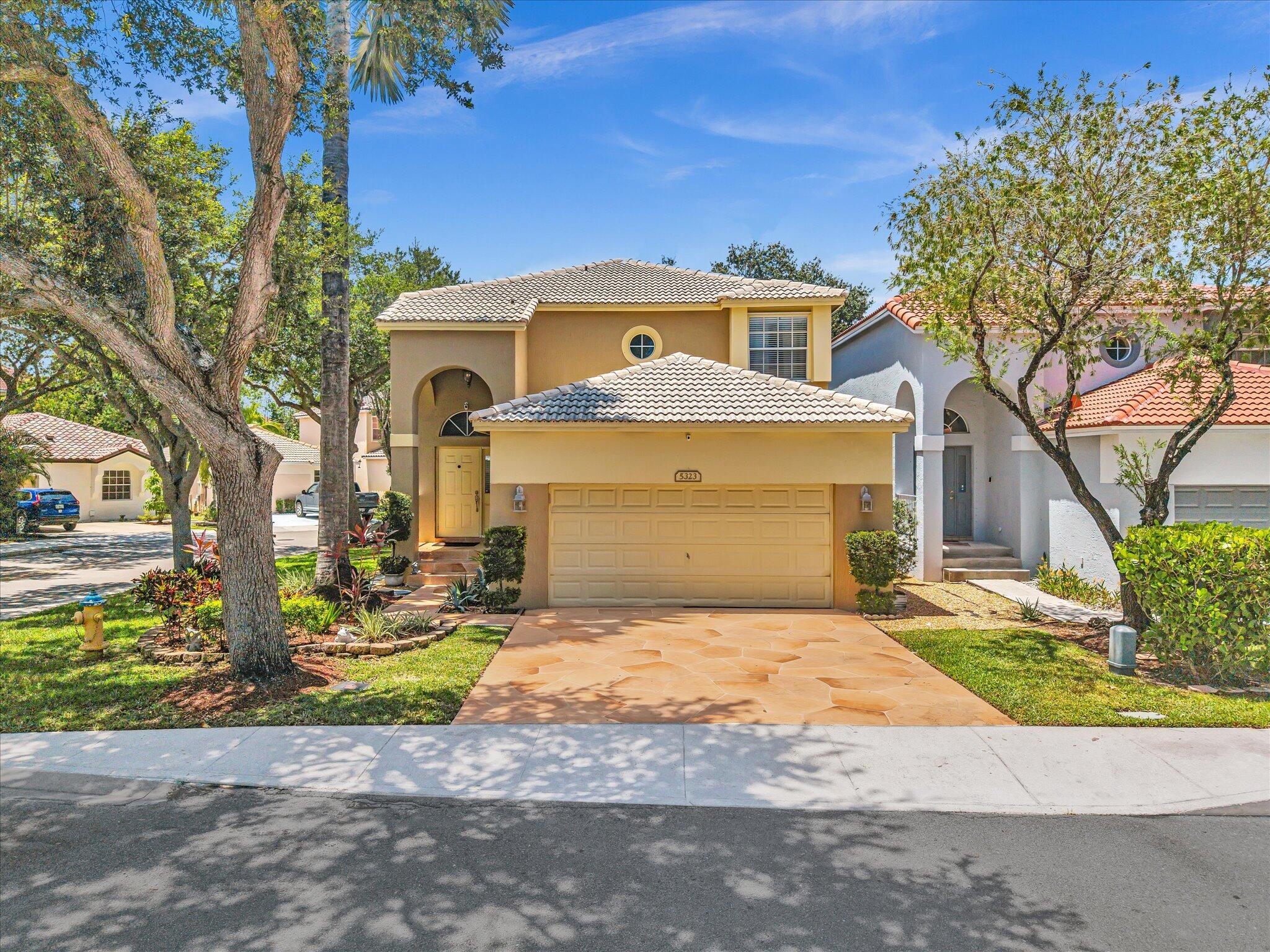 BEAUTIFUL 3 BEDROOM WITH 2.5 BATHROOM 2-STORY CORNER HOME WITH 2 CAR GARAGE. MOVE-IN READY HOME WITH UPDATED KITCHEN AND BATHROOMS. MARBLE FLOORS, STAINLESS STEEL APPLIANCES, WOOD STAIRS, SPACIOUS BEDROOMS, SCREENED PATIO, TANKLESS WATER HEATER, NEW DRIVEWAY, NEW GARAGE DOOR OPENER, AND SO MUCH MORE! HOA INCLUDES HIGH SPEED FIBER INTERNET, ADT SECURITY, LAWN CARE, & GUARDED GATE. CLUBHOUSE AMENITIES ALSO INCLUDE; POOL, PICKLEBALL, TENNIS, & BASKETBALL.