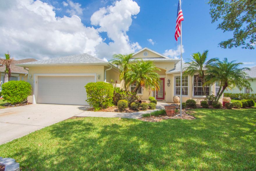 Enjoy a tranquil lifestyle in this Lakefront home in wonderful Hammock Lakes. Relax on the extended screened Lani overlooking wide lake views Neighborhood features 2-lakes fully gated, sidewalks all around on both sides of the street, small but very usable clubhouse, community pool, tennis and pickleball court, basketball court & a great pool/spa All this for under $100/month maintenance fee. Popular Magnolia triple split floor plan Den has doors add closet so could be 4th bedroom Home has a New Roof and Tankless Water Heater, Whole house generator Accordion storm shutters on all openings++