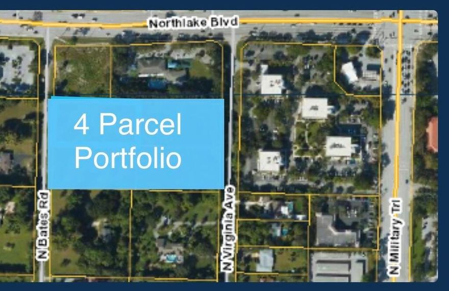 **** PRIME OPPORTUNITY TO OWN A HOUSE ON 4.77 ACRES!!!!!!! 4 SEPARATE PARCEL NUMBERS IN HOA-FREE PALM BEACH COUNTY, 1 block from Military Trail.Conveniently near HomeGoods, Starbucks, Target, Costco and The Home Depot, this opportunity sits just ONE I-95 EXIT SOUTH of the renowned GARDENS MALL and the Whole Foods Market on PGA BOULEVARD. It is also minutes from world-class golfing, including PGA National Resort, The Country Club at Mirasol and the Abacoa Golf Club; a well-known 18-hole Championship course designed by famed golf course architect Joe Lee.JUST MINUTES from the ONLY State Park in Palm Beach County, John D. MacArthur, a 438 ACRE BEACH PARK. *** THIS PORTFOLIO HAS 4 SEPARATE PARCELS NUMBERS. Call for details.