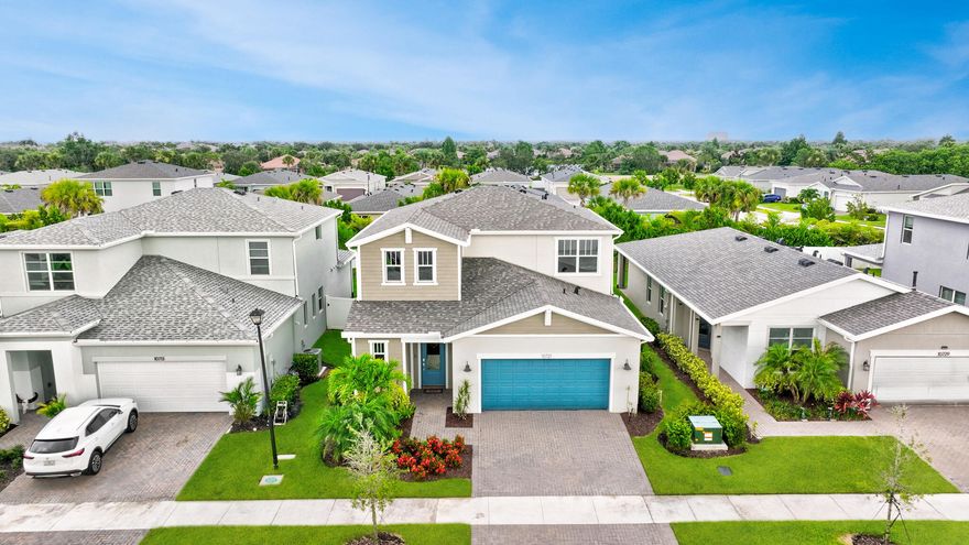 Discover comfort, space, and style in this solid CBS 4-bedroom, 2.5-bath home located in the desirable gated community of Emery. This beautifully maintained two-story home features an open-concept design with a spacious upgraded kitchen and large center island overlooking the family and dining areas—perfect for gatherings. The primary suite is conveniently located on the ground floor, offering privacy and ease of access. Upstairs, a versatile loft and three generous guest bedrooms provide plenty of space for family or a home office. Enjoy numerous modern upgrades throughout and a large fenced backyard ready for outdoor living. Some of the upgrades include high ceilings, dual walk-in closets, a spa-like primary bathroom with soaking tub and separate shower, and a covered patio with pavers.