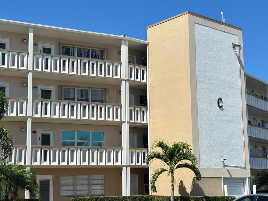 Welcome to this inviting condo in the desirable 55+ gated community of Century Village. This charming 1-bedroom, 1.5-bathroom unit offers the perfect blend of comfort and convenience, making it an ideal retreat for those seeking a relaxed lifestyle.  Step inside to discover cozy living and dining areas, perfect for unwinding or entertaining guests. The thoughtfully designed layout includes a convenient guest bathroom, adding to the functionality of the space. The spacious bedroom features an ensuite bathroom and private balcony, providing a tranquil spot to enjoy your morning coffee or evening breeze.