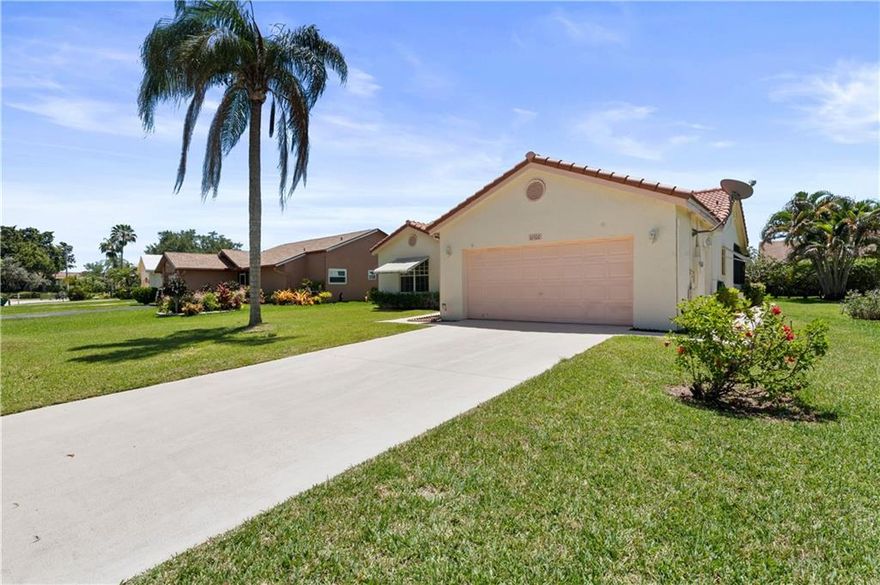 3/2 home with over 1770 Sqft and a 2 car garage that has been well taken care of.  A brand new roof, refrigerator washer/dryer, garbage disposal in 2022 and just finished exterior painting, Water heater is 2 years old and a/c is 3 years old!  Large living room with valued ceilings, Large screened patio, Just need your touch to the interior and you will have the perfect home. Close access to sawgrass expressway, restaurants, shopping! The VA is just a short drive away as well. Isles of Tamarac is a beautiful 55+ Deed restricted community with tennis, pickle ball courts, community pool and clubhouse! All documents for association are attached. Association approval required. Very low HOA is $90 a Quarter. Our open house is from 11am to 2pm on May 6th 2023! or call listing agent to show.