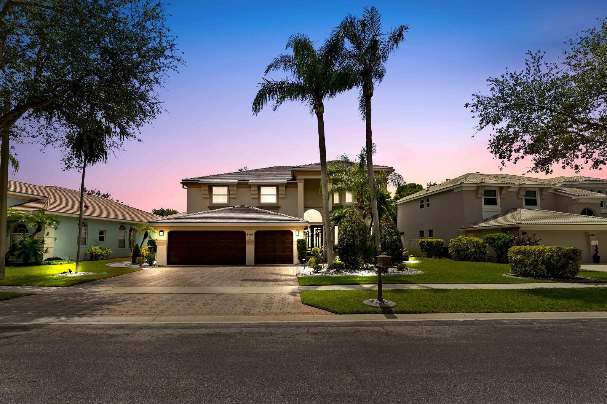 Welcome home to an unparalleled lifestyle in West Lake Worth's highly desirable Smith Farm, where this pristine 6-bedroom pool residence awaits in the most prestigious village of Legacy Estates. This impeccably updated, move-in-ready home is designed for sophisticated living and grand entertaining boasting a new roof, impact windows & doors, new AC, and much more. Step inside to discover a spacious open floor plan adorned with lovely crown molding throughout, custom flooring throughout and surround sound downstairs, creating an inviting atmosphere. The capacious layout features formal living and dining areas, complemented by a large open kitchen and family room.