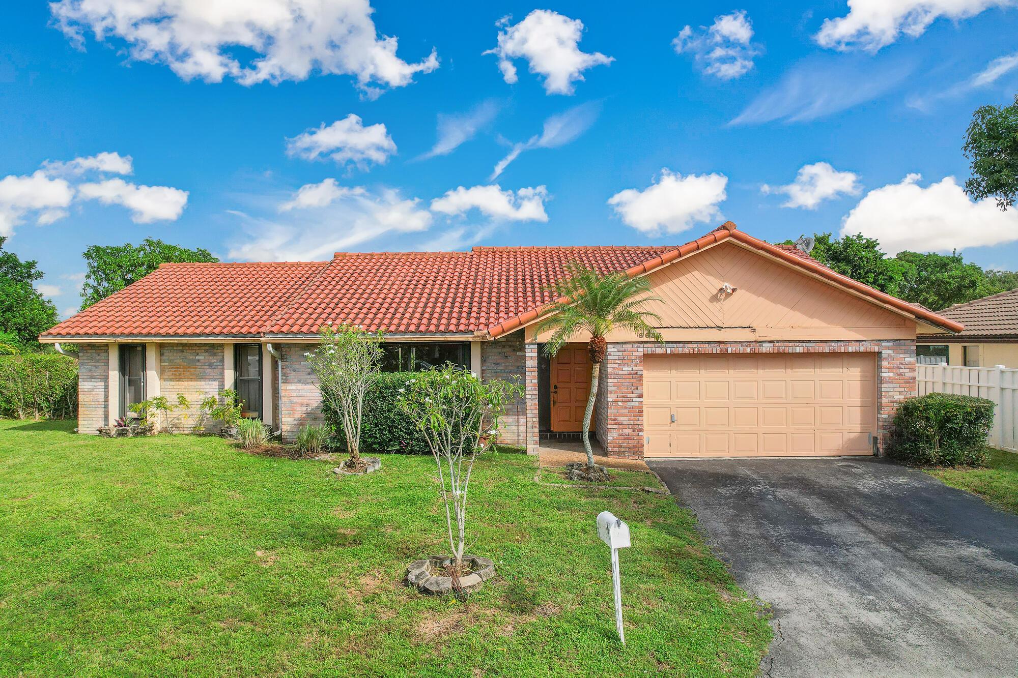 This is a 4-bedroom 2 bath(cabana) 2 car garage home with a pool. It's a rare chance to create an affordable South Florida dream home in the paradise of Coral Springs. Located near all major shopping and plazas. Nestled on a quite safe cul-de-sac. Endless opportunities to remodel or re design the layout. Updated electrical installed. Roof-2006. Full hurricane accordion shutters. Available immediately. Property is being sold AS IS! Please provide proof of funds for all cash buyers and Pre-approval Letter and DU approvals for all financed loans and proof of cash to close.
