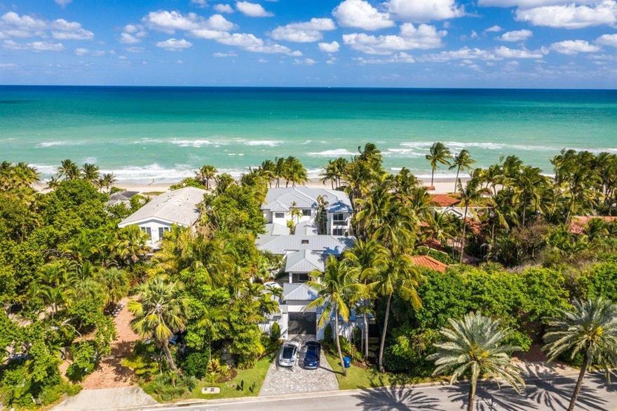 Located in the prestigious private neighborhood of Golden Beach, 667 Ocean Boulevard offers 7,159 square feet of oceanfront living space. This 2-story, fully-renovated 7 bedroom, 8.5 bathroom estate boasts natural light throughout the home, a massive chef's kitchen, an open-concept contemporary floor plan, a spiral staircase and a pool overlooking the ocean. Homeowners have direct access to 75 feet of beach frontage on a 24,900 square foot lot.