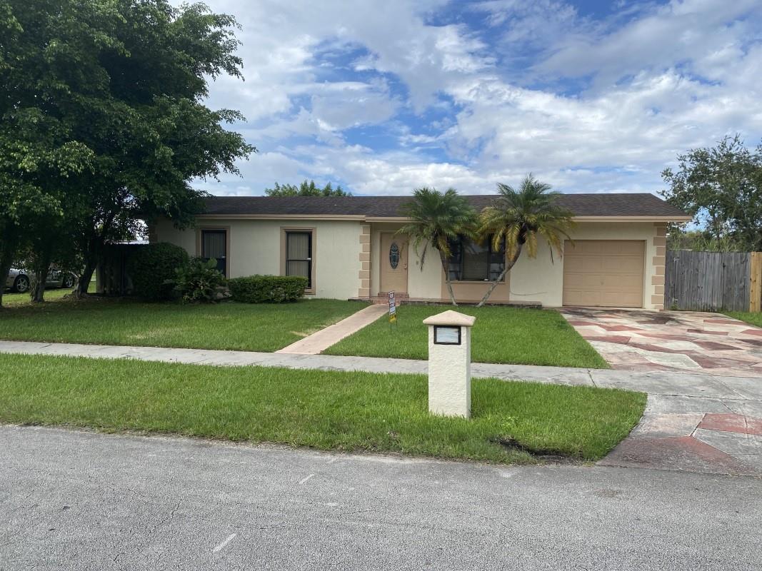 Beautiful home features 3 bedrooms and 2 bathrooms. Tile in living areas and laminated in bedrooms. The home also has a one car garage with washer and dryer. Large fenced back yard. This home is located in Richmond Heights, which is close to the Florida Turnpike and US1. Friendly, quiet neighborhood.