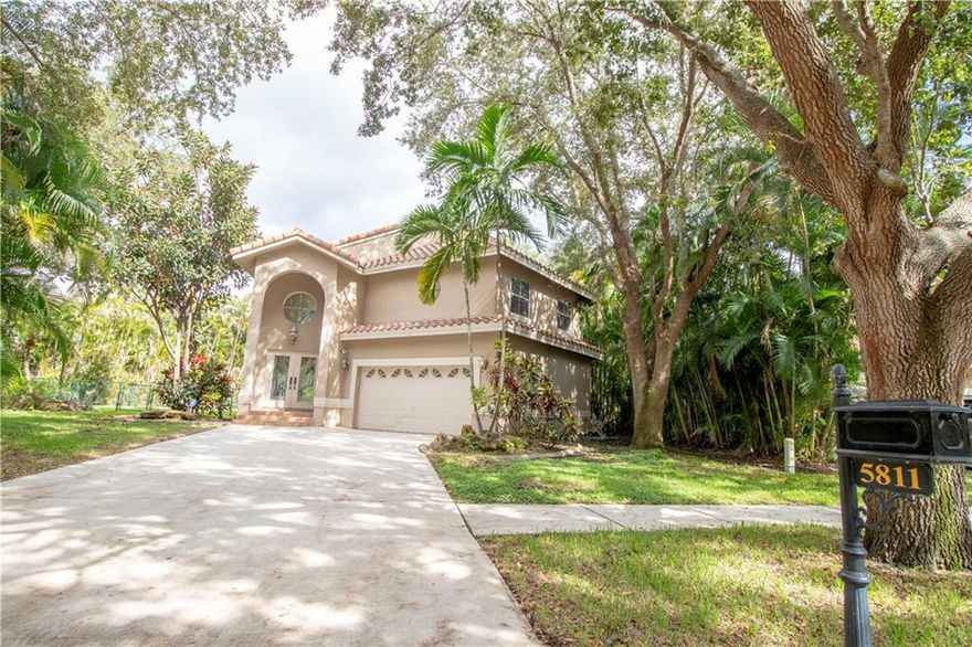 Bright and clean home in the premier gated community of Country Point in east Parkland. This spacious home has 4 bedrooms and 2.5 baths. 3 bedrooms plus a full sized room downstairs with built-ins for storage and refrigerator, which can be used as a bedroom/office/guest room.  Loft is perfect for an office.  Garage converted into a large game/rec room.  Kitchen has granite counter tops, stainless steel appliances.  Laminate flooring throughout. You will love the private fully fenced backyard with a large swimming pool.  Close to major highways, shopping, beach, etc.  Immediate occupancy, NO association approval!  Easy to see on short notice.