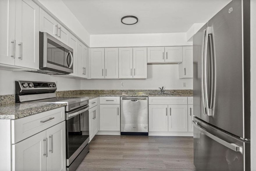 BRAND NEW REMODEL 4 bedrooms and 2 bathrooms with oversized driveway just minutes from Atlantic Ave and downtown Delray!!! Everything is new and ready for new tenants. Wood grain vinyl flooring throughout, LED lighting, freshly painted inside and outside, white shaker cabinets with granite countertops, all NEW stainless steel appliances, Washer and Dryer on the premises, remodeled bathrooms w porcelain tile, large fenced backyard, LANDLORD takes care of the lawn maintenance!!! Professional management and ownership... Hurry this will go quickly!!!