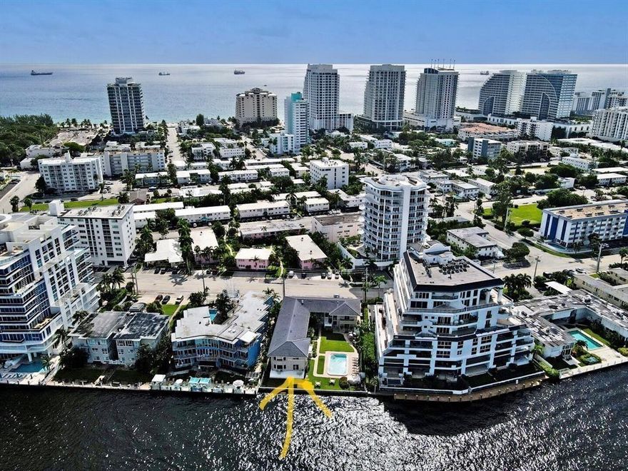 Quaint and charming, this spacious, beautifully furnished 1 bdrm with included utilities and assigned parking is located in the best location on the Intercoastal just four blocks walk to Fort Lauderdale Beach, and nearby restaurants, nightlife and shopping! Enjoy the 365 day boat parade and breathtaking sunsets from the oversized master bedroom with two walk-in closets and 2nd floor balcony! The awesome tiki bar 20’ X 50’ natural gas heated pool and BBQ w/outdoor dining area literally feels like it’s all in your private backyard!