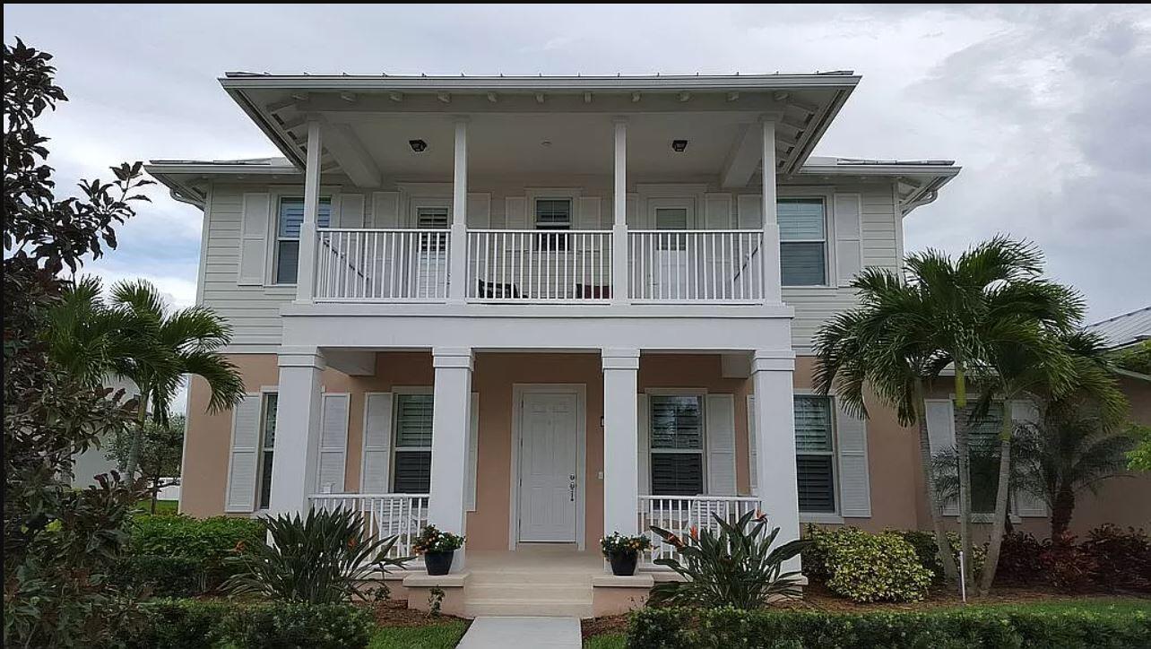 Amazing opportunity to own a luxurious, rarely available Zachary model, Key West style home with a Grand Retreat, with 6 bedrooms, 5.5 baths and 3 car garage. The main house has an open floor plan with living room, dining room and family room complete with built in dry bar. Large master suite, 1.5 bathrooms and office on first floor & 4 bedrooms, 3 baths & laundry room upstairs. Kitchen features 42'' cabinets, large island and granite counters, stainless steel appliances, tile backsplash, wall oven. Equipped with a butler's pantry, which leads to dining room and has 2 large storage closets. Other accents include wood floors throughout, plantation shutters, crown molding and impact windows. A large covered screened patio offers fantastic outdoor living space overlooking fenced yard.