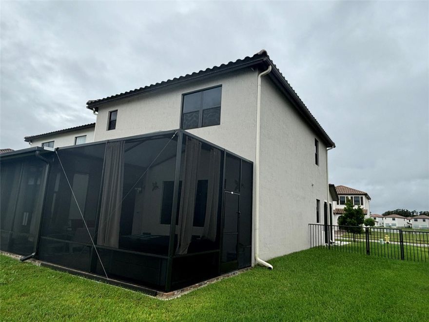 3 bedroom 2 1/2 baths two story home fairly new 2 Years it has been BUILT ! Lots of space , lots ofupgrades in home kitchen cabinet , Granite counter and back splash. Stainless steel whirlpoolappliances in kitchen washer dryer laundry room beautiful loft on second level of home. Screen lanai inback yard with and amazing Spa heated. Great views of nature and beautiful sunsets. Diversityneighborhood great place to enjoy with family and friends!