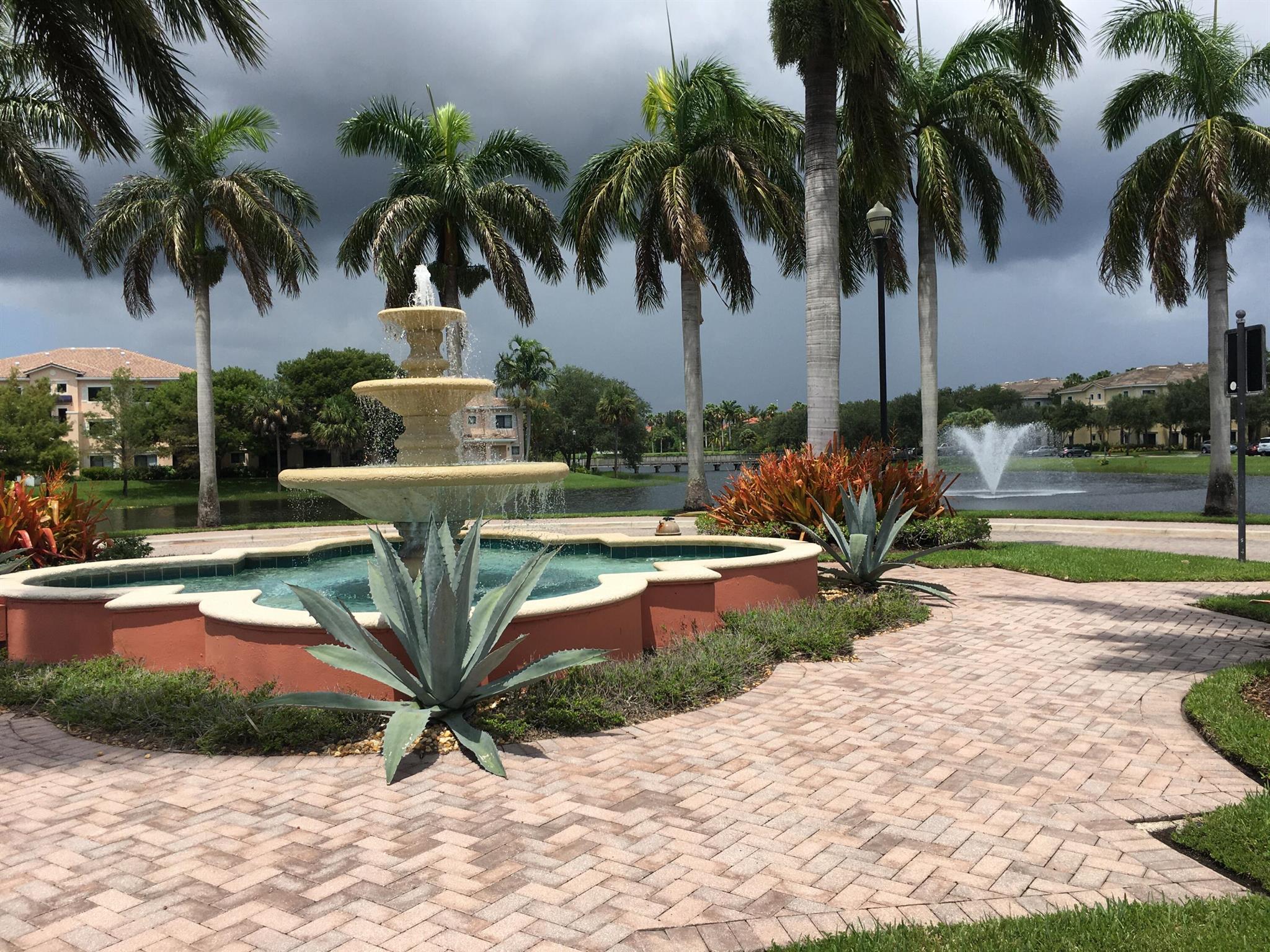 TRANQUIL WATER VIEW thru treeline! Immaculate 1BR/1BA Condo w/Newer Appliances. Spacious BR/walk-in closet. 3rd Flr Corner Unit w/Large Screened Balcony. Washer/Dryer off Kitchen. Smart TV, Bed, Nightstands, Armoire & Fold-down Desk can stay. Terrific Location near Trendy Gardens Mall, Downtown At Gardens,I-95/Turnpike, & short hop to PBI Airport. San Matera is well-known for their resort-style amenities, including Tennis, Pool, Spa, Steam Room, Sauna, & Fitness Center (w/Racquetball court). Assoc. Requires: Min. Credit Score of 630, Appl.Fee $100. Refundable BLDG. Sec. Dep. $500. (Refunded/End of Lease).Landlord requests Letter from Previous Landlord with Contract to Lease. No Storage Access, No Pets, No Smoking. There is no elevator, so you can get your steps in, to this 3rd Flr Unit!