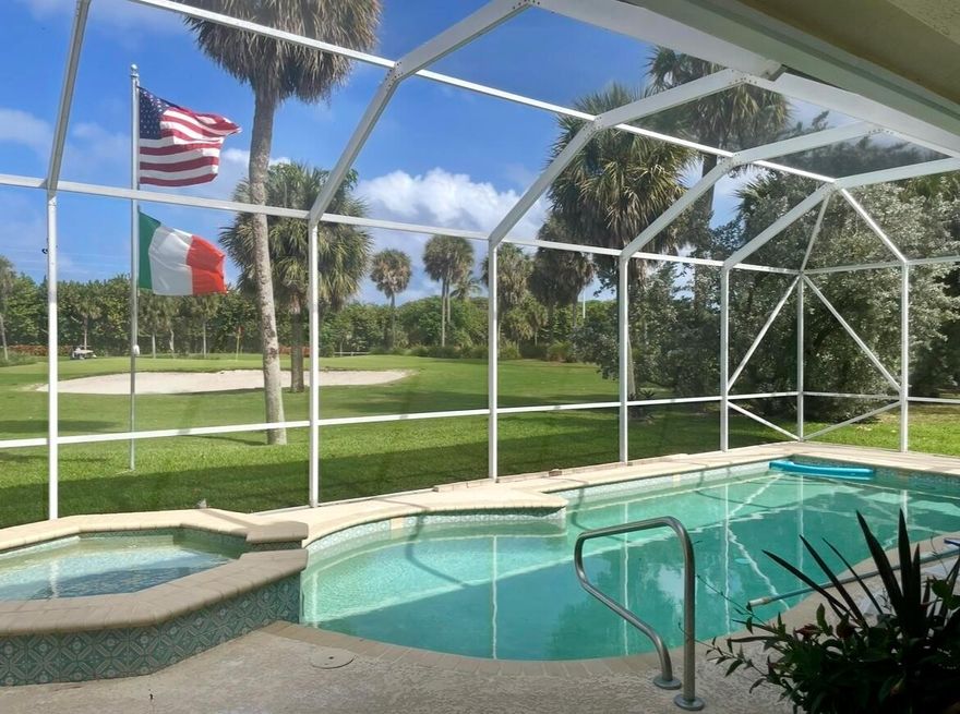Summer rental. Bring your bathing suit and toothbrush; private pool home on a golf course and close to the beach! Call listing agent Maria (Marie) Heckendorn for more information.