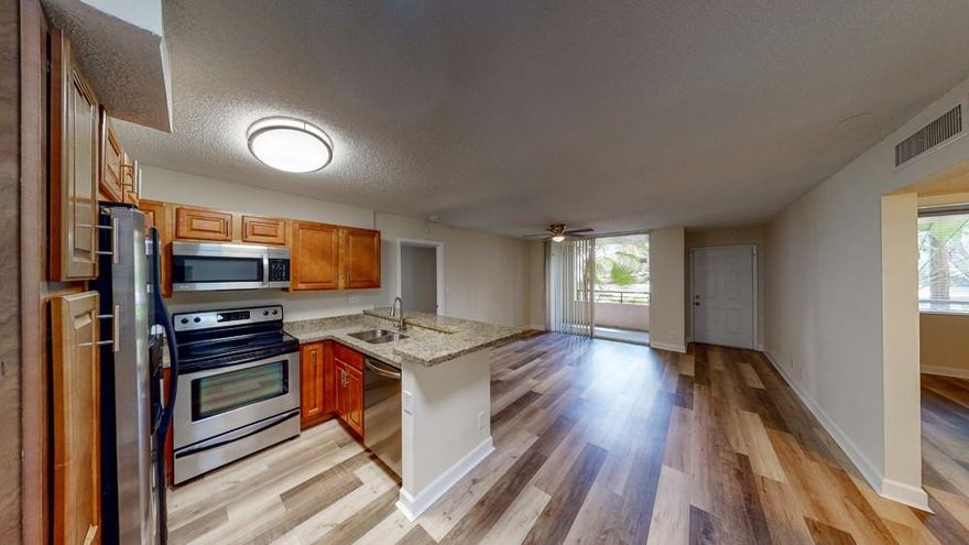 Remodeled 2/2 first floor corner unit in all ages Coco Parc Condo. Dining area off updated kitchen. Wood cabinets. Granite counters. Stainless steel appliances. Split bedrooms. Spacious master. Guest bed with walk-in closet. Upgraded vanities. Brand new HVAC and water heater. No poly pipes! Waterproof flooring. Interior w/d. Covered patio. Exterior storage. Accordion shutters. Tranquil lake view. Convenient to entrance and community amenities. Clubhouse, pool, tennis, gym, volleyball, racquetball, picnic area and car wash. Pets ok. Rent right away! Near shopping, bus routes and thoroughfares. This is a Fannie Mae Homepath property. * MULTIPLE OFFER SITUATION. HIGHEST & BEST DUE 5/22 @ 11:59PM! *