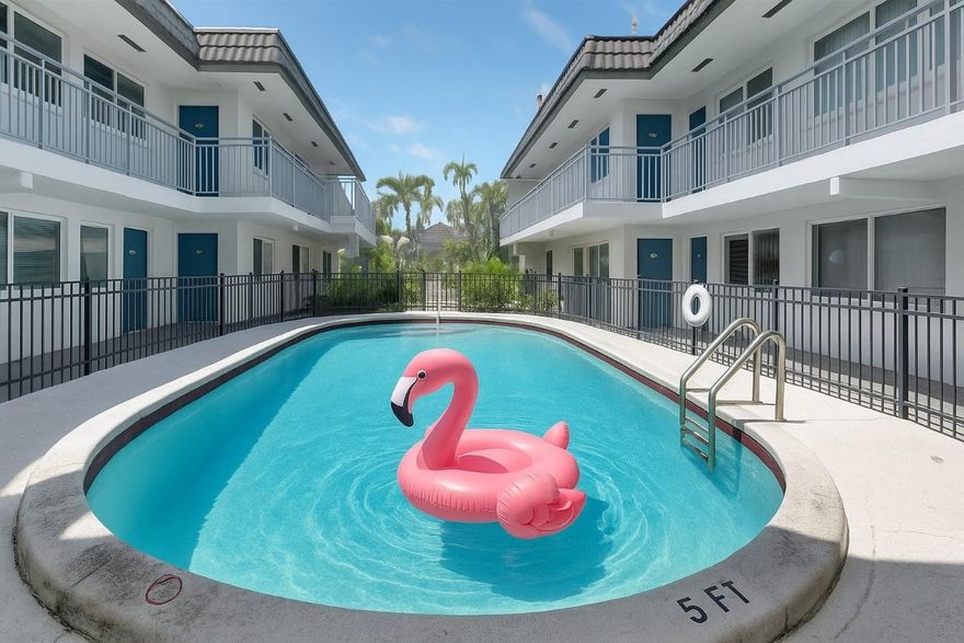 Location, location, location! Rarely available updated corner unit in a charming, gated condo community east of Federal Highway. Walk to waterfront restaurants, shopping, Whole Foods, banks, and hospital. This bright residence features a split bedroom and bath layout, spacious rooms, central A/C, tile and hardwood floors, impact hurricane windows, and an open kitchen flowing into the living area. Enjoy steps from your front door to your assigned parking space. Community offers a gated pool. Prime eastside location close to the beach, Las Olas, courthouse, Broward Hospital, FLL airport, new convention center, and Port Everglades. Sought after top-rated elementary schools.