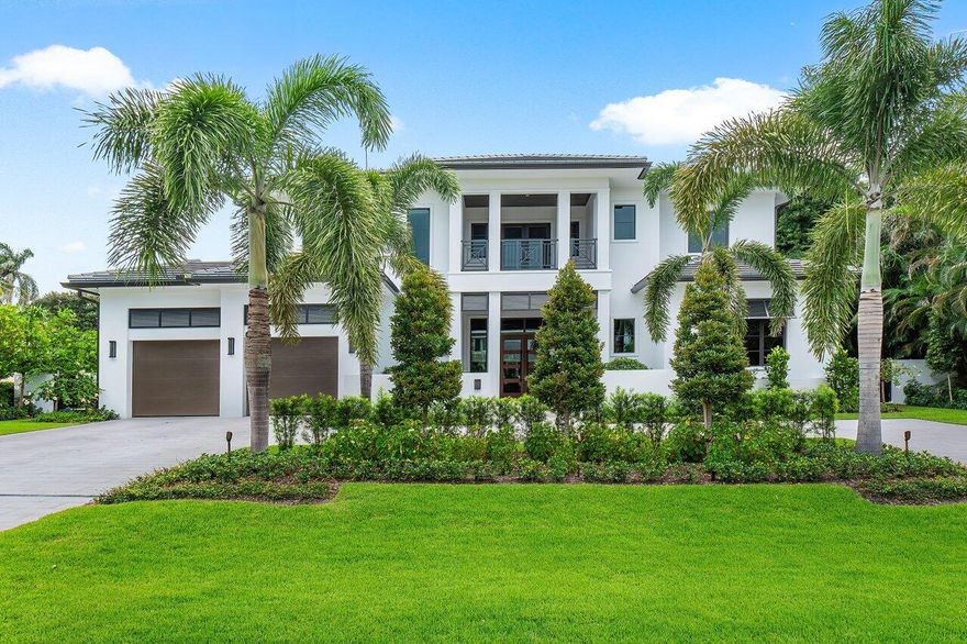Located on the barrier island steps from Atlantic Avenue, 415 Andrews Avenue, Delray Beach, FL 33483 is a stunning, coastal-modern estate home on a 15,000 SF lot, crafted by renowned Stamm Development Group and completed in 2024. 
This home includes a first floor primary suite, five-bedrooms, five full bathrooms and two half-bathrooms.  With 6,016 square feet of air-conditioned space and 8,503 total square feet under roof, this extraordinary beach estate has been designed and thoughtfully finished to provide the highest quality luxury living available in this coveted Delray Beach community by the ocean. 415 Andrews Avenue has been professionally designed and built with remarkable detail.  Step inside and be captivated by the home's open floor plan, highlighted by a foyer with views directly to the outdoor pool and living area. The great room abutting the foyer showcases a stunning custom built-in with natural stone slab and gas fireplace for ultimate relaxation. Abundant natural light bathes the spacious ground floor, where the gourmet kitchen bathed in Taj Mahal natural stone, seamlessly flows into the great room and dining area. The kitchen features floor-to-ceiling custom Hans Krug cabinetry throughout the main kitchen, bar, dining area, butler's kitchen, and pantry. Inclusive of high-end Sub Zero Wolf appliances, a large island with waterfall edge counters & bar seating, and a butler's kitchen/pantry offering an abundance of storage. Additionally, a private office in the primary wing with a stunning custom built-in on the ground floor offers a dedicated workspace for remote work or study.
 
Floor-to-ceiling glass doors blur the lines between the indoors and outdoors, leading to a private backyard oasis. Relax underneath the expansive covered loggia area with an outdoor gas fireplace and living area, prepare meals in the summer kitchen, or take a dip in the pool outfitted with a sun-shelf and spa. The home also includes a cabana bath for convenience and outdoor showerhead.  
 
The first-floor primary suite is a tranquil retreat, offering two custom walk-in closets and a spa-inspired bathroom with dual vanities, a soaking tub, a walk-in shower, and a water closet.
The second floor features a club room area that leads to dual balconies overlooking both the front gardens and rear yard, a secondary lounge area with wet bar, three ensuite guest bedrooms, a gym/flex room, laundry room, and a powder room.
 
Additional features of this exceptional property include high-end engineered hardwood flooring, elevator, a natural gas tankless hot water system, smart home technology, stunning wall coverings, and an attached two-and-a-half-car garage with built-in storage system. 415 Andrews Avenue offers the perfect blend of modern design, luxurious amenities, and a prime Delray Beach location.