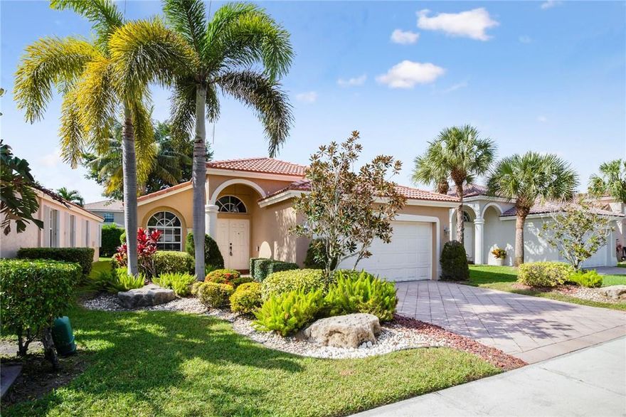 You do not want to miss this large 3 bedroom, 2 bath, 2 car garage located in Coral Springs in the sought-after gated community of Mayfair. This home features an open and split floor plan, upgraded kitchen with stainless steel appliances, granite counter tops, wood kitchen cabinets, new modern flooring, upgraded master bath, new garage door opener, a private tranquil back yard and a gated community pool. This is a great family oriented neighborhood close to top-rated schools, restaurants, and shopping. This home is a must see and won’t last!