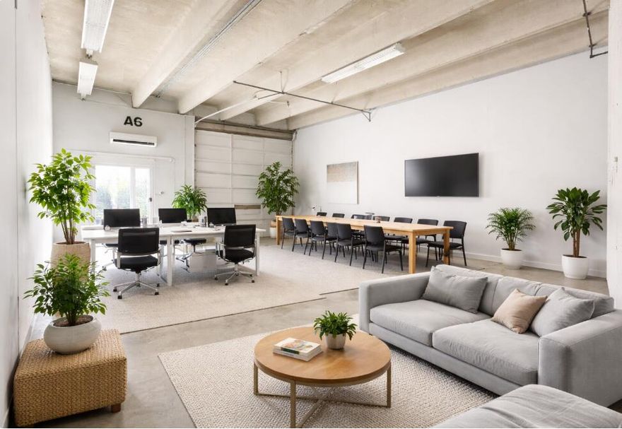 850 square feet of fully AC'd flex/office/retail/storage space in the heart of Downtown West Palm Beach's Warehouse District, next to the new Caroline Station! Enjoy an open, easily-customizable floor plan with mini split AC in unit, 14 ft ceilings and a 12 ft roll up door for convenience. Only $2,775 per month includes water and trash, for a 1-2 year term. Common restrooms on site. Highly convenient to Palm Beach Island and PBIA, I-95 via Okeechobee and Belvedere exits, and more. This area is developing rapidly. Now is the time to secure your spot in the heart of Wall Street South!