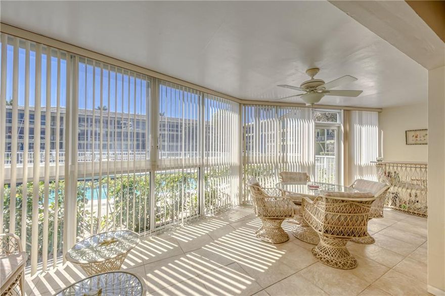 Live the Florida lifestyle in this large furnished turnkey waterfront 1/1.5 condo overlooking the pool/canal with a private entrance to the pool. This small community (51 units) is located in Coral Ridge Country Club Estate just a few buildings from the Intracoastal Waterway and has 2 pools, 2 barbecues, and a waiting list for dock space.  This property includes brand new bathroom shower, floor to ceiling high impact windows, tile floors thru out, recessed lighting in the bedroom, a large walk-in closet, a parking space (#8) in front of the unit, and extra storage area. You will be in walking distance to the many restaurants and beach. Washer/dryer are allowed in this property. No Leasing for first 2 years of ownership.  No Pets.