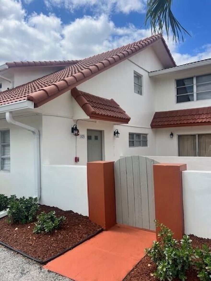 Great corner unit with enclosed front yard. 1/1 1/2 bath.  Fantastic location, close to shopping, dining and entertainment, easy access to road.Unit is tenant occupied through 12/1/25 paying $1,600Community has 90% renters  Please check with your lender to make sure they can finance this property.  Please see attachments 20% Downpayment Necessary. 650 Credit Score RequiredThe Villas at Coral Springs Condo: Your Perfect Retreat Discover unparalleled comfort and charm at The Villas at Coral Springs Condo. This is an ideal blend of style and convenience, perfect for anyone looking for a cozy yet convenient living space. Master bedroom & Baths Spacious bedroom located on the second floor ensures privacy and tranquility. The half baths add a touch of luxury and convenience.