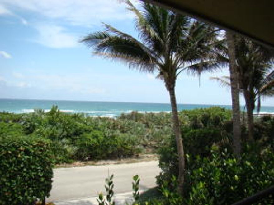 An incredible oceanfront opportunity awaits. Bask in south Florida's premier destination, Ocean Ridge, one of Palm Beach County's few remaining quaint seaside towns with a village feel only minutes from famed Worth Avenue to the north and Atlantic Avenue to the south. This estate pool home is over 5200 total square feet on an oversized corner lot with adjacent direct ocean frontage. Interior highlights on the ground floor include marble and white oak wood floors, a recently updated granite kitchen with Sub Zero refrigerator and built in breakfast area, massive elevated living room with incredible views and vaulted ceilings, wet bar, 2 guest suites and oversized 2 car garage.  The 2nd floor giant master suite has unobstructed forever Atlantic ocean views, sitting area, office / den, his and