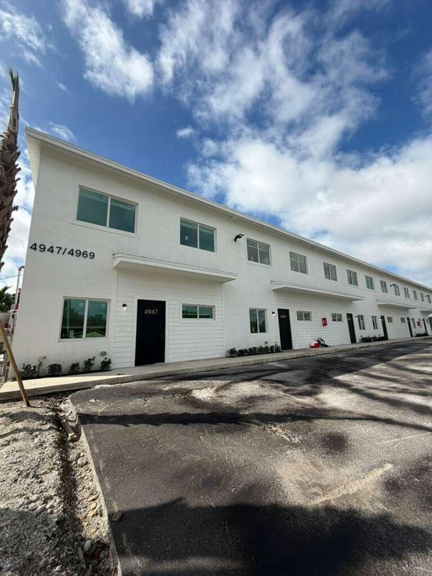 Welcome to this exceptional new construction complex in Lake Worth, FL 33461! These brand-new Townhomes feature 3 bedrooms, 2 bathrooms, impact windows, new flooring, W/D and modern appliances! Select units include a private patio. Each home offers a washer and dryer, central A/C, and two assigned parking spaces. Trash included! Pet-friendly, allowing pets under 10 lbs with a one-time $250 fee. Conveniently located near parks, schools, hospitals, I-95, dining, and entertainment. No HOA and a quick approval process make moving in simple and stress-free. Move-in with the first month's rent deposit, $2,500 security deposit, and a $145 transaction fee. Please note: the bedroom downstairs has no closet. Multiple units available, schedule a tour today!