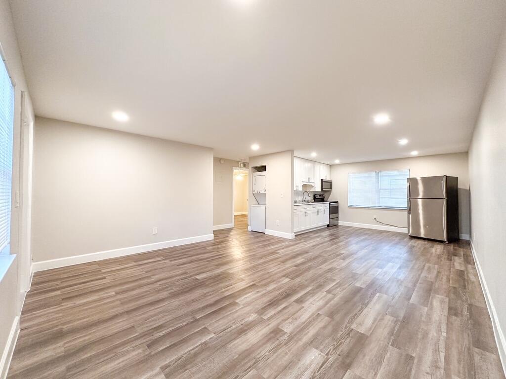 Step inside this gorgeous 2 Bed, 1 Bath Apartment in the heart of Lake Worth Beach. Unit has meticulous attention to detail with all the finest finishes. New Appliances, recessed lighting, freshly painted and so much more! Landlord is top notch and cares highly about his tenants. Washer and dryer INSIDE unit. Don't let this opportunity pass you by! Requirements: First Month, Last Month, and Security Deposit. Tenant is responsible for ALL utilities.