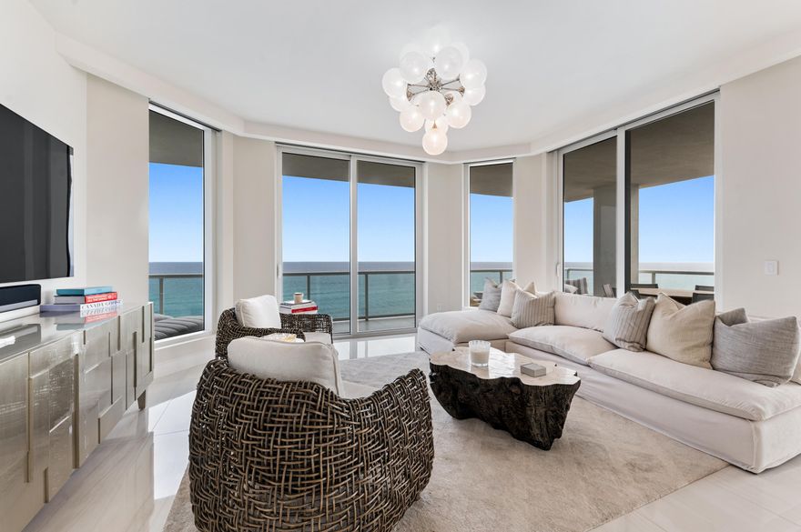 VistaBlue Singer Island is the premier luxury building on Singer Island. This beachfront luxury residence has 4 Bedrooms and 4.5 Baths with sweeping ocean and intercoastal views. Relax on your large balcony and see the sunrise and sunset. This residence features private elevator, porcelain floors throughout, fabulous floor-plan, electric shades, Miele appliances, wine cooler and much more. Five star amenities include gated entry, on-site concierge, an elevated pool terrace and sundeck overlooking the Ocean. cabanas, spa pool, wine bar, state-of-the-art fitness center with men's and women's luxury locker rooms with sauna, social lounge, boardroom and expansive pristine private beach. VistaBlue residents can take advantage of amenities such as room and beach service, offered by the neighboring Marriott luxury resort.